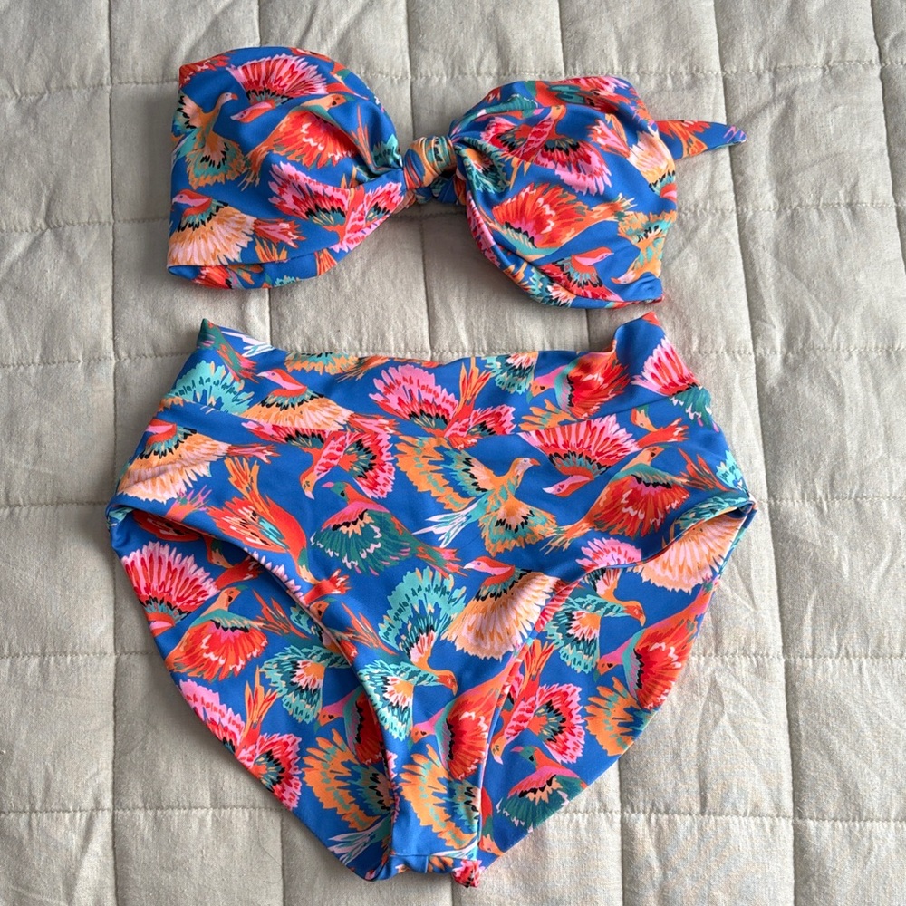 Skatie Blue and Multicolor Bikini